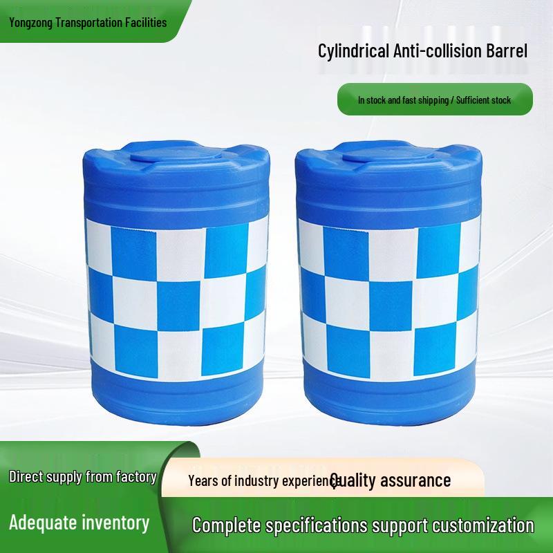 Reflective Anti-Collision Traffic Barrier - Cylindrical Sand-Filled Road Safety Isolation Barrel Anti-collision barrel