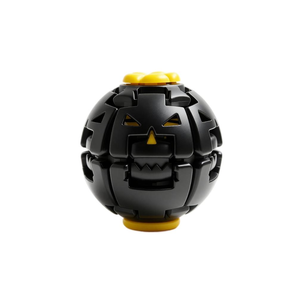 Halloween Pumpkin Press and Light-Up Ball, Glowing Toy