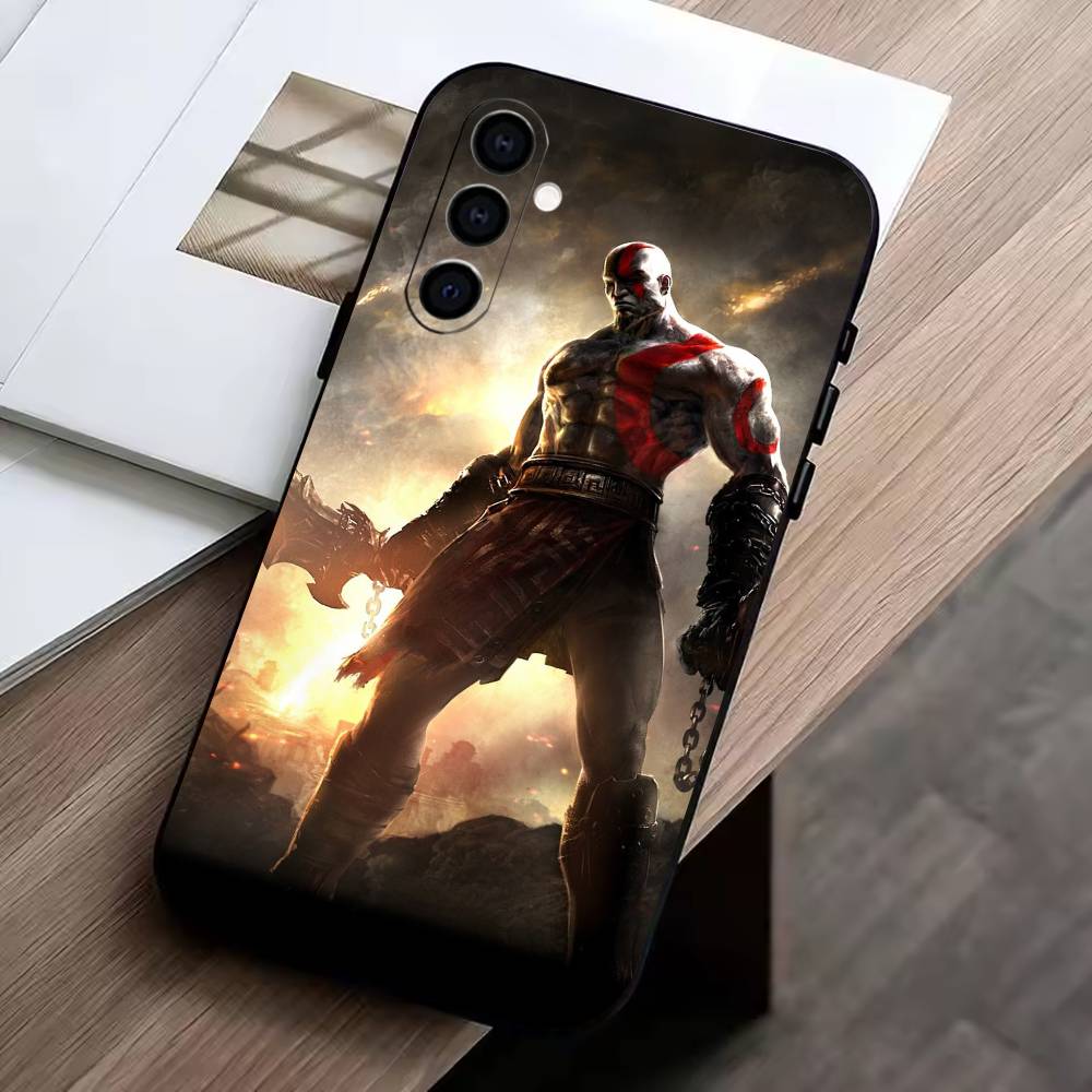 Game God of W-War Kratos  Phone Case Black Silicone Soft For Samsung Galaxy A73,A72,A71,A70,A53,A52,A51