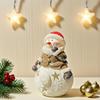 1Pc Christmas Resin Snowman Decorative Ornament, Christmas Decoration, Holiday Gift, Suitable for Indoor Home Decoration, Desktop Decoration, Room Fi