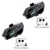 C6 Bluetooth-Headset für Motorradhelme mit 500-m-Gegensprechanlage, Musikfreigabe, FM-Radio, Bildschirm und Taschenlampe