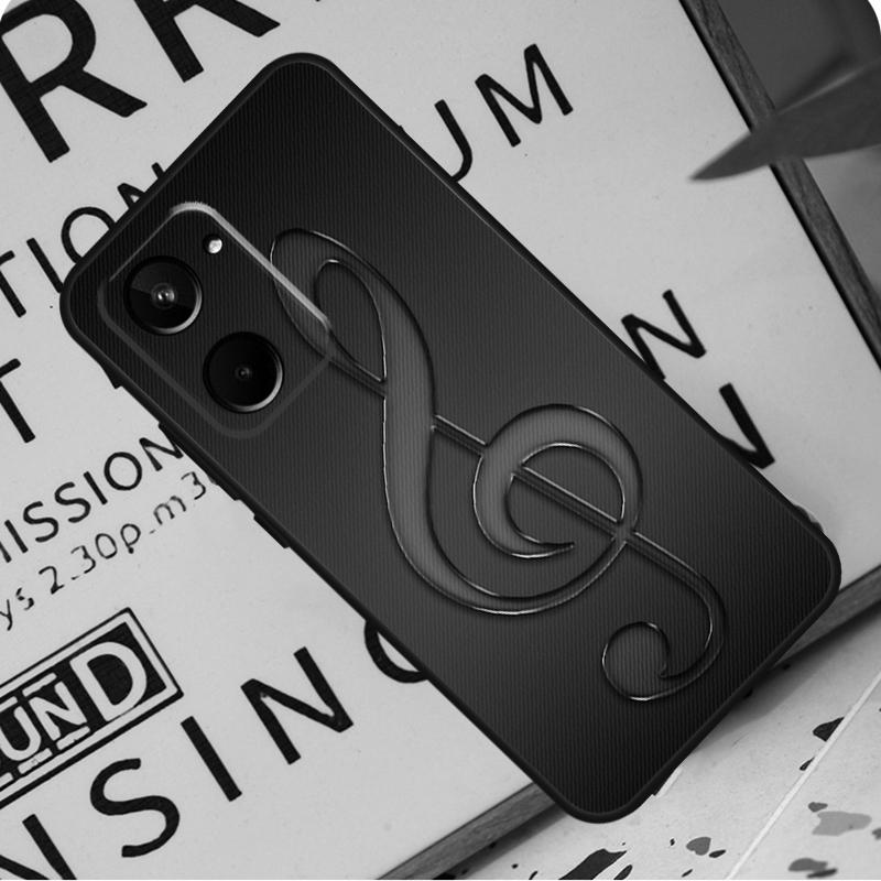 Treble Clef Music Note For Realme 12 Pro Plus 9 10 11 GT5 C51 C31 C67 C55 C53 C35 C33 C30 C21Y C25s GT Neo 6 Case