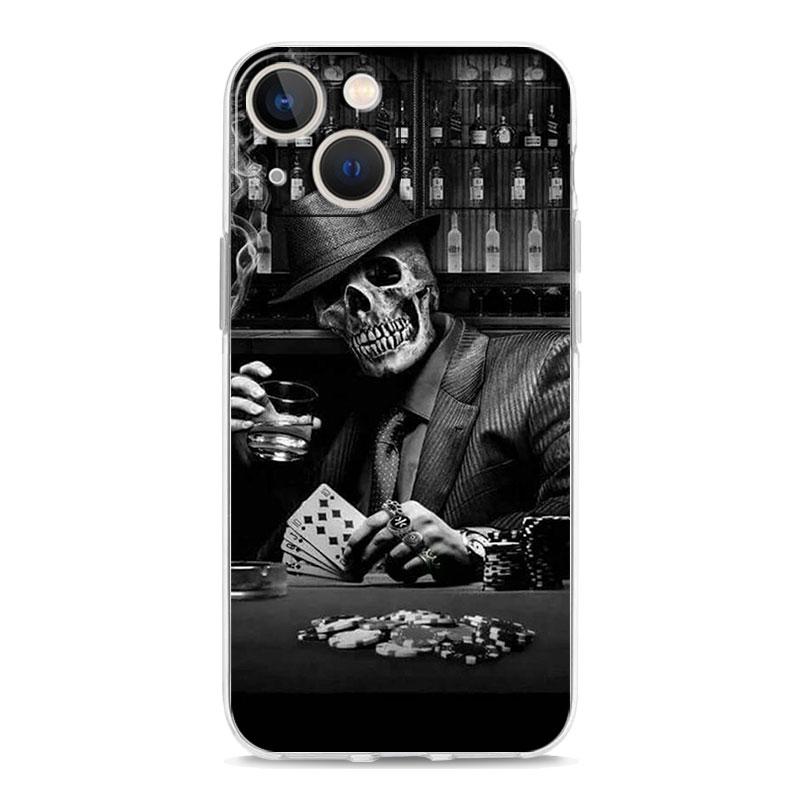 Phone Case For iPhone 17 Cases iPhone Air 16 15 12 13 14 Pro Max 7 8 Plus 16Pro iPhone11 Cover Grim Reaper Skull Skeleton