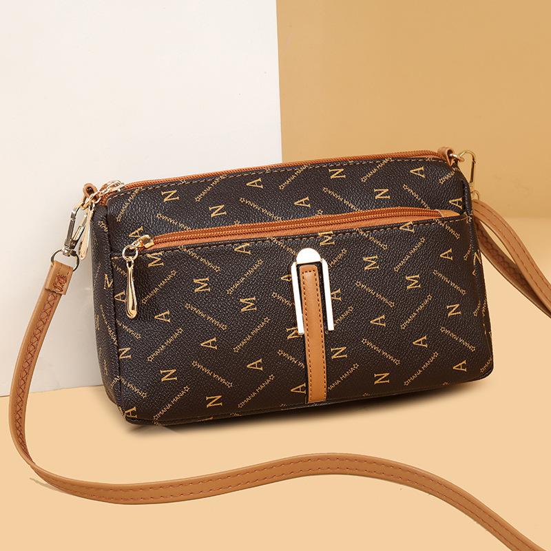 Populær crossbody-veske med stor kapasitet, koreansk allsidig liten firkantet veske for kvinner