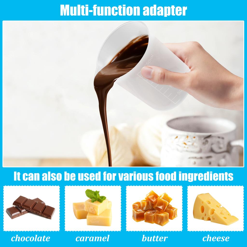12/20Pcs Silicone Chocolate Melting Cup Set with Jar Spatulas 100/250/350ml Silicone Measuring Cup Baking Tool DIY Chocolate