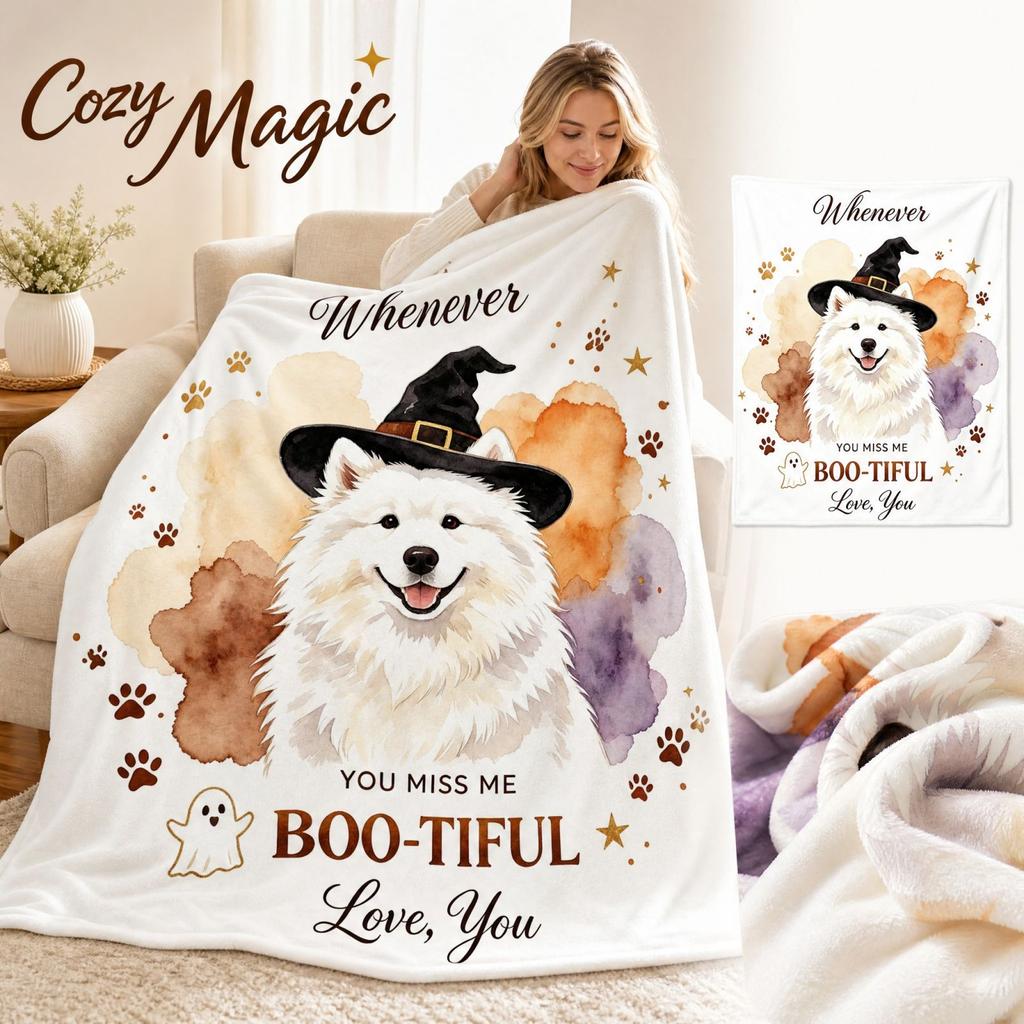 Cute Animal Flannel Blanket for Halloween Decor, Cozy Throw for Couch, Sofa and Bed