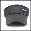 Visor Sun Visor English Letters Logo Hat Lightweight Running Cap CA520 [White Fang] Men's Women's (Black)
