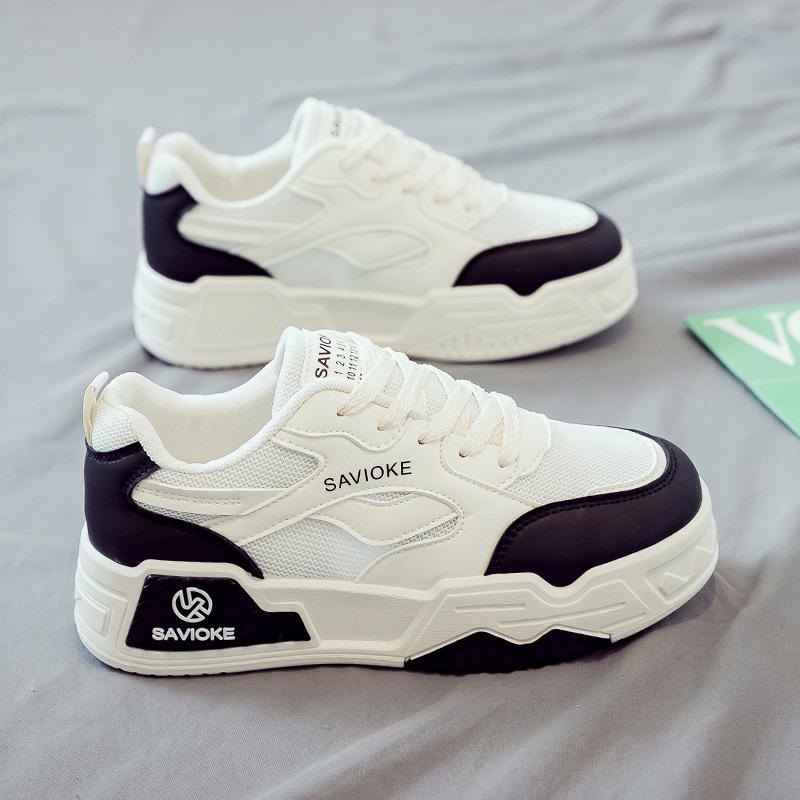 

Весенние новые универсальные женские спортивные и повседневные маленькие белые туфли на толстой подошве, увеличивающие рост, обувь для скейтборда, весна и осень 40