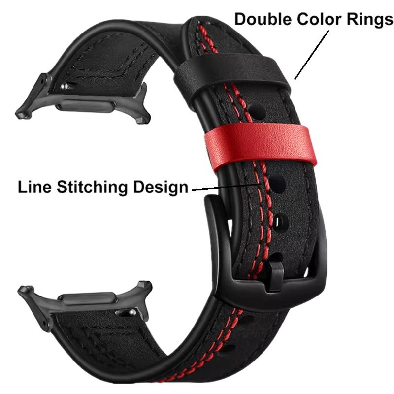 Lederarmband ohne Lücken für Samsung Galaxy Watch 7 Ultra 47mm Smartwatch Armband Galaxy Watch 7 Ultra Ersatz Armband