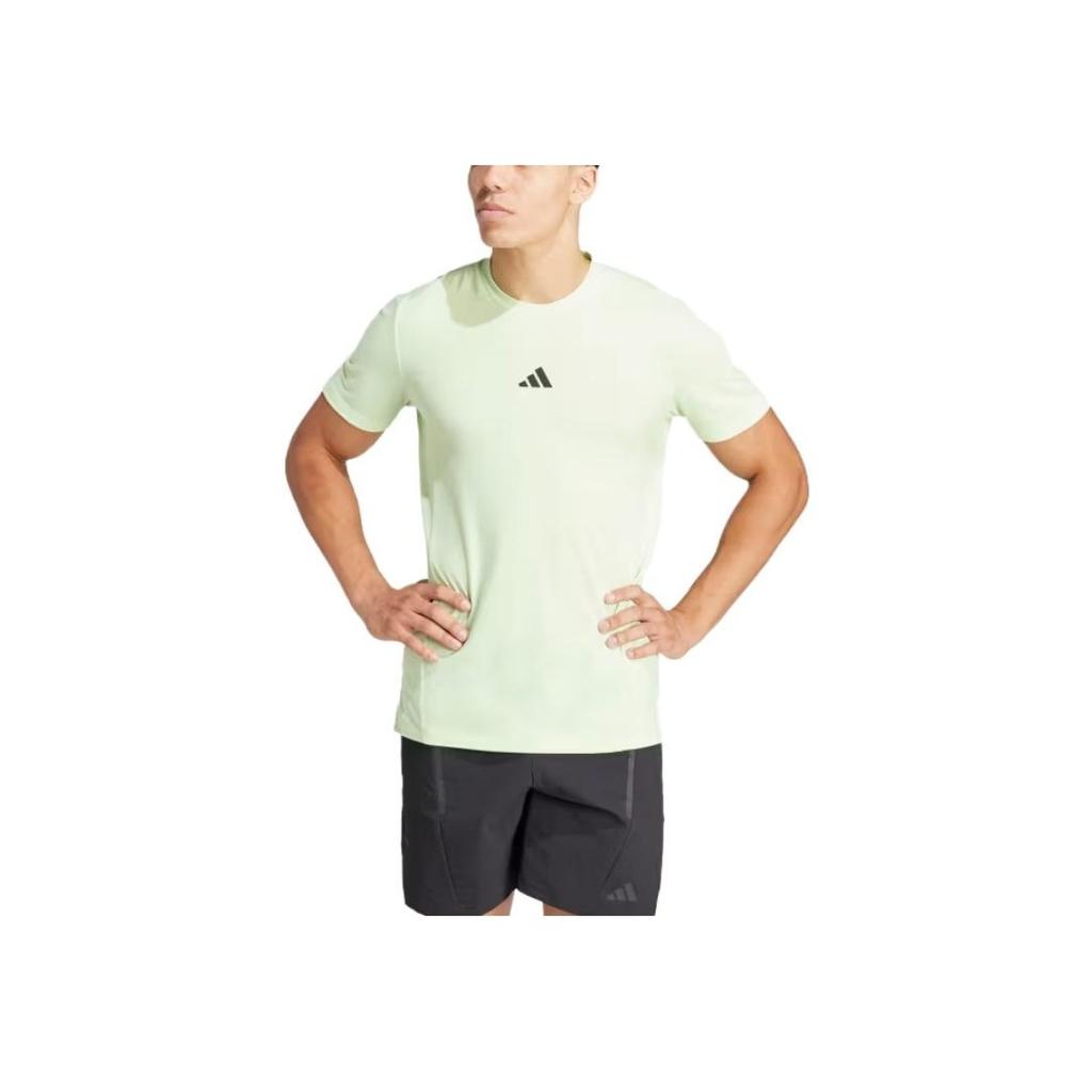 adidas Designed for Training Workout Tee Semi Green Spark Men Streetwear IS3813