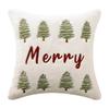 Weihnachtsbeleuchtung Bestickter Kissenbezug Amerikanischer Retro Wohnzimmer Sofa Kissen Kissen Weihnachtliche Atmosphäre Heimdekoration