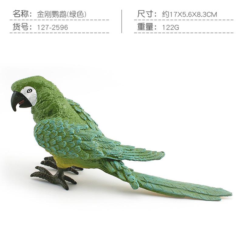Simulation Forest Bird Bird Animal Model Parrot Static Solid Pet Bird Ornament Decorative Toy