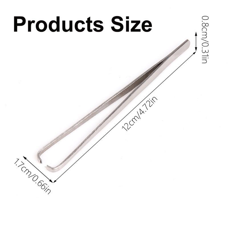 Stainless Steel Tweezers With Nonslip Handle, Essential For Watchmakers Jewelers