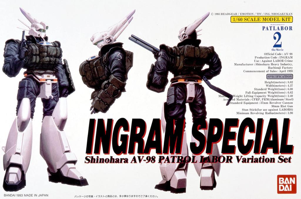 Mobile Police Patlabor Ingram Special scale plastic model 1/60 pre-colored