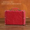 Retro European Wooden Handheld Storage Box Luxury Leather Suitcase Display Prop Box Family Storage Tools Wooden Case Leather