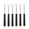 6Pcs V-Shaped Fondue Forks Stainless Steel Grilling Fork Barbecue Fork Set  Camping