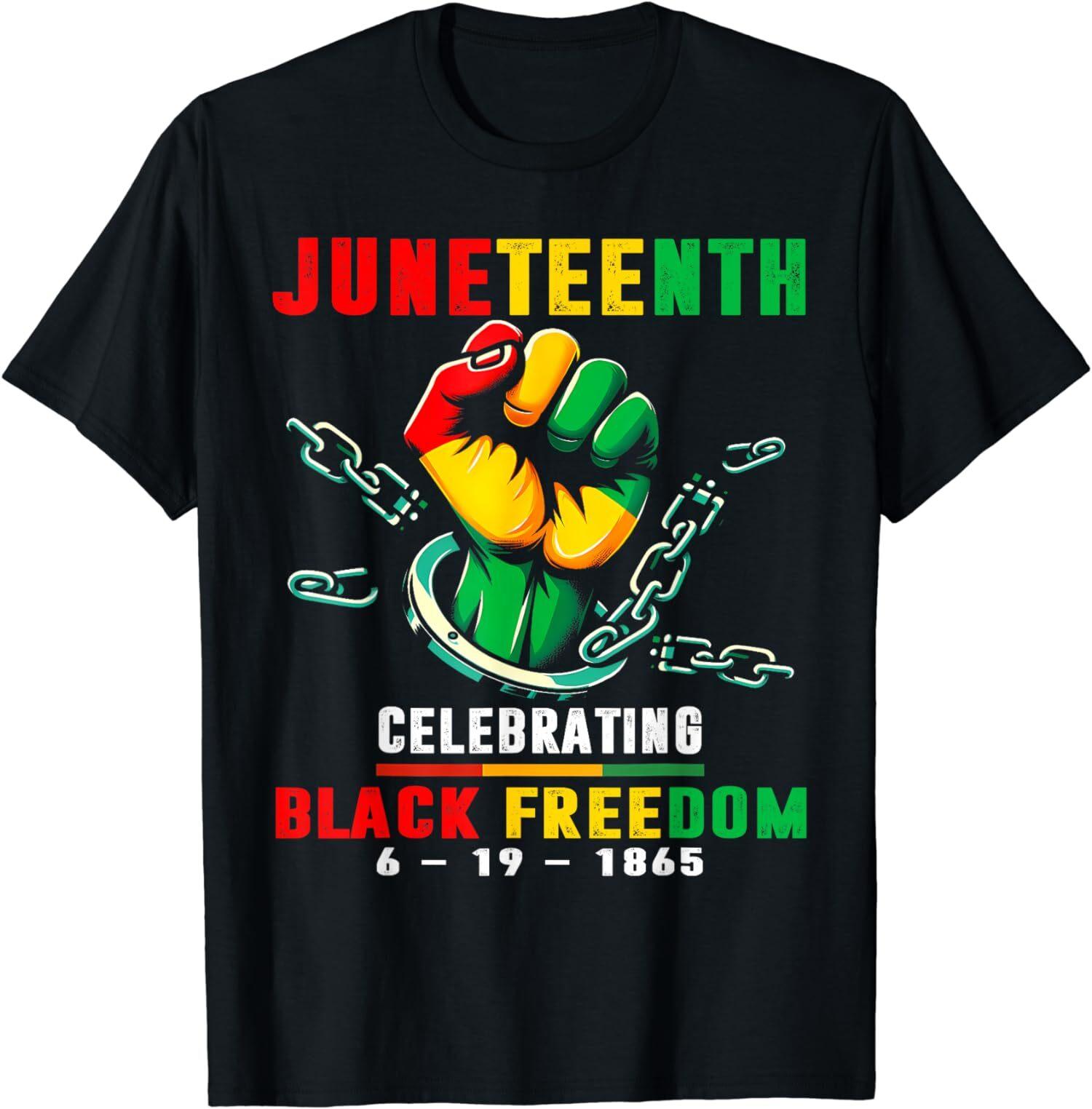 Celebrate Black Freedom Day Juneteenth 1865 Design Unisex T-Shirt S