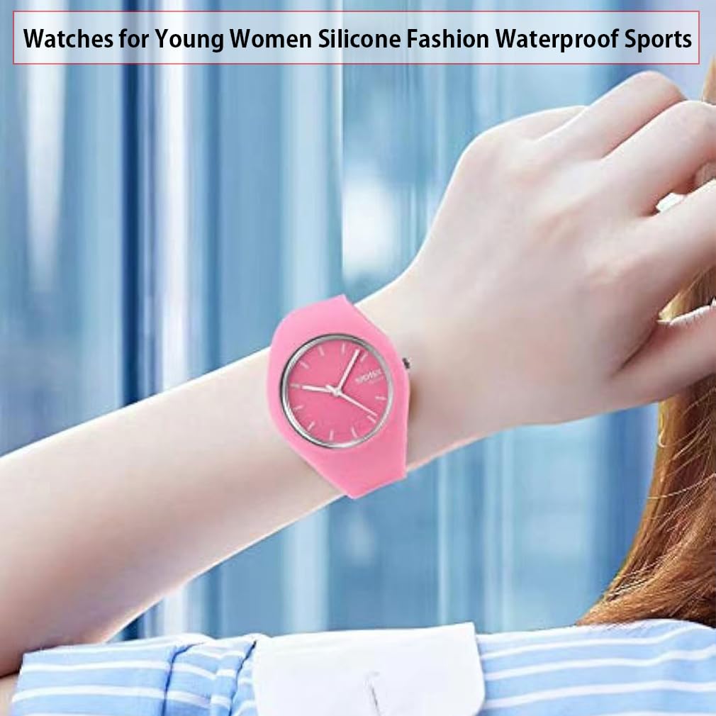 SKMEI Arm High School Pink Watch for Women Women's Watch, Waterproof, Sports, Silicone, Cute, Student, Simple, Watch, Women's Watch, Fashionable,
