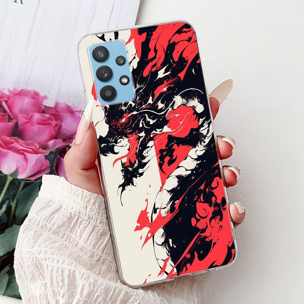 For Samsung A32 5G Case SM-A326B Clear Cute Cat Fashion Funny Painted Back Cover For Samsung Galaxy M32 5G Phone Case SM- M326B