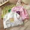 Detská teplá flísová základná vrstva s dlhým rukávom: Chlapčenský hrubý stredný/vysoký golier, dievčenský jesenný/zimný štýl