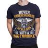 Never Underestimate An Old Unisex With A Motorbike Humorous Biker Tee For Unisex Perfect Gift For Motorbike Enthusiasts Fashionable