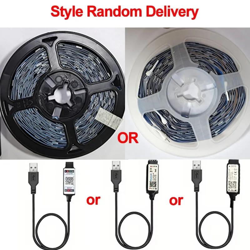 RGB LED Wall Strip Light Smart SMD 5050 Bluetooth Music Sync Flexible Tape Diode Ribbon TV Backlight APP Control Home Room Decor