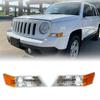 For Jeep Patriot 2007-2017 Front Turn Signal Corner Light Indicator Blinker Lamp Assembly Parking Light Housing Replacement Car Accessories