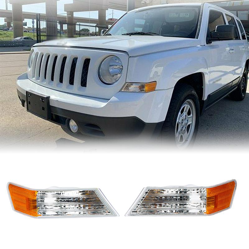 For Jeep Patriot 2007-2017 Front Turn Signal Corner Light Indicator Blinker Lamp Assembly Parking Light Housing Replacement Car Accessories