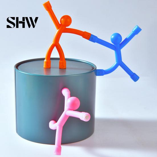 Interactive Toys for Family 10Pcs Magnetic Stick Figure Fidget Toy, Bendable Magnet Matchman Fridge Portable Home Note Photo Holder, Stress
