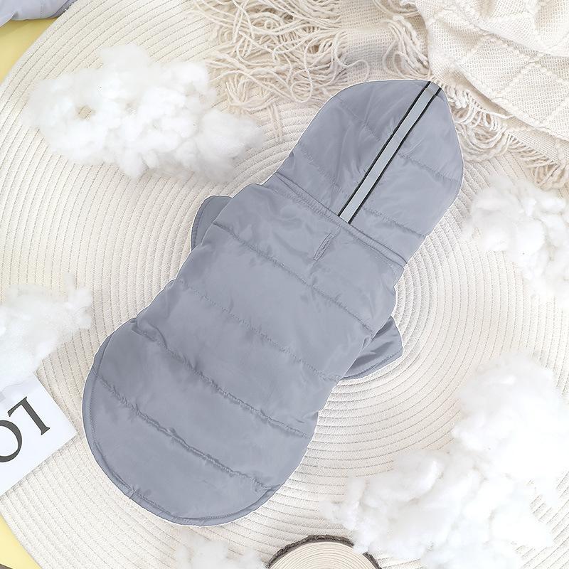 Pet clothes winter clothes, dog clothing autumn and winter new down jackets, puppy windproof hooded cold-proof thermal insulation clothes