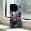 Beabtiful Water City Venice Phone Case For iPhone 17,16,15,14,13,12,11 Plus,Pro Max,XS,Colored Silver Plated Inside Cover