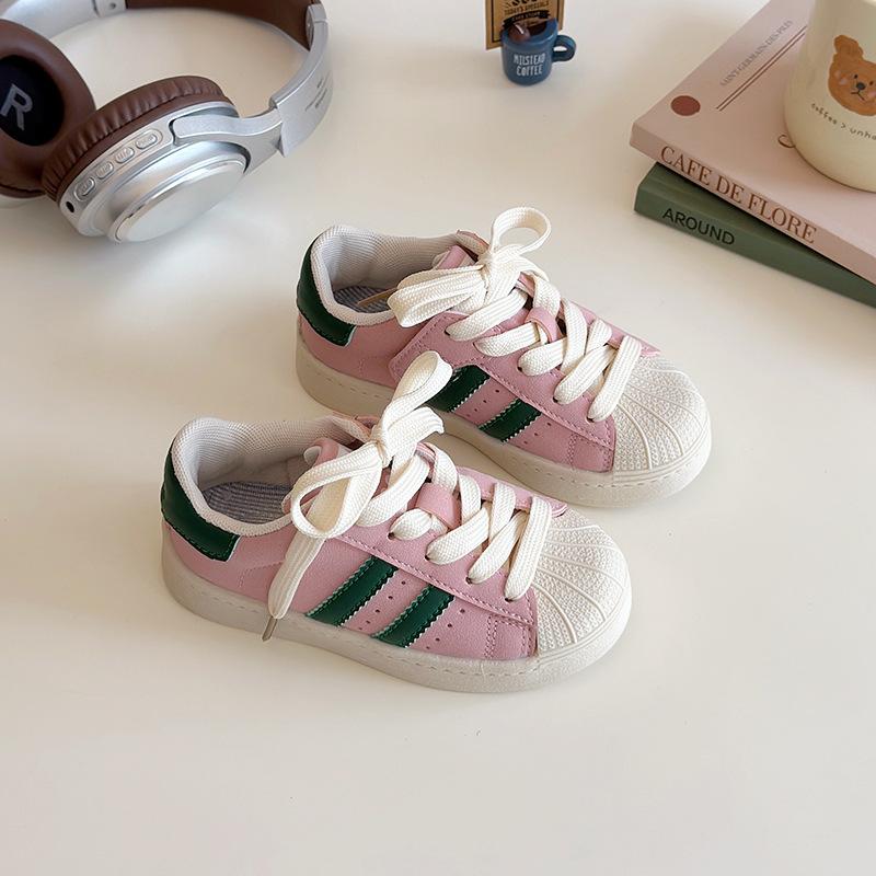 

Children s shoes 2025 spring and autumn new shell head board shoes Korean version girls soft-soled students casual shoes boys 2025 26