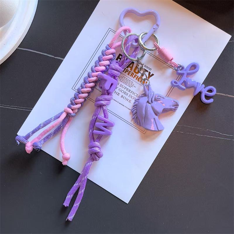 Year of the Horse Unicorn Keychain: Cute Pony Pendant Exquisite Figurine for Backpack