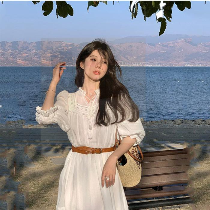 Yunnan travel wear women s clothing Lijiang vacation Erhai photo fairy white dress Xinjiang Xizang Dali S