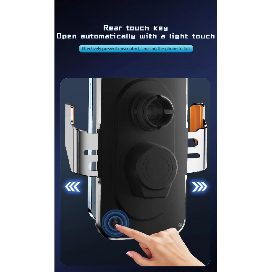 New Wireless Car Phone Holder with Charger 15W Wireless Phone Charging Mobile Holder for Car for IPhone Huawei Samsung Xiaomi