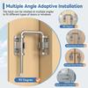 Patio Sliding Door Loop Lock,90/180 Degree Doors Latch Locks,Gate Anti-theft Buckle,U-Shaped Door Bolts Hasp Hardware