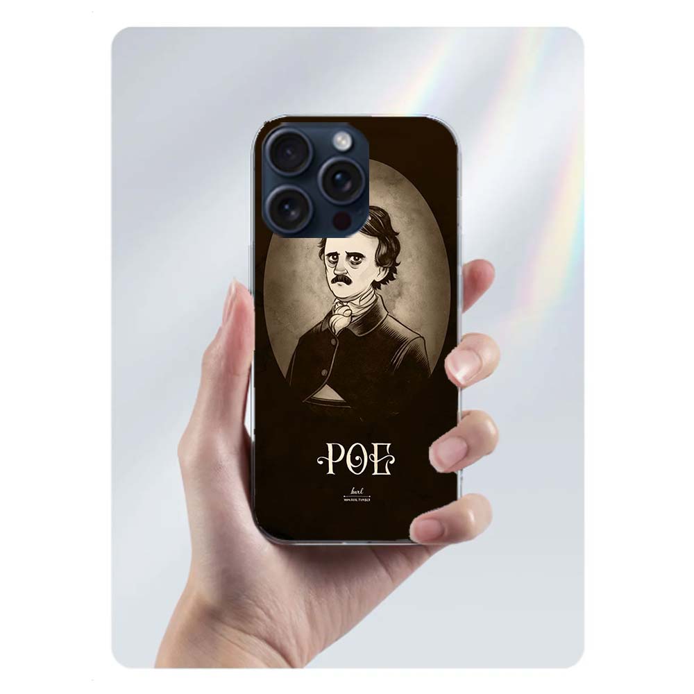 Edgar Allan Poe Clear Phone Case For Iphone 17 Air 16 Pro Max 15 Pro 14 Plus 17E 16E 11 13 12 Mini Cover Cases Fundas Cell TPU C