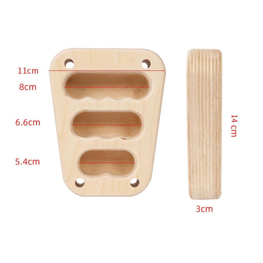 2x Wood Hangboard Rock Climbing Holds Fingerboard Finger Strengthener Easy to Use Smooth Training