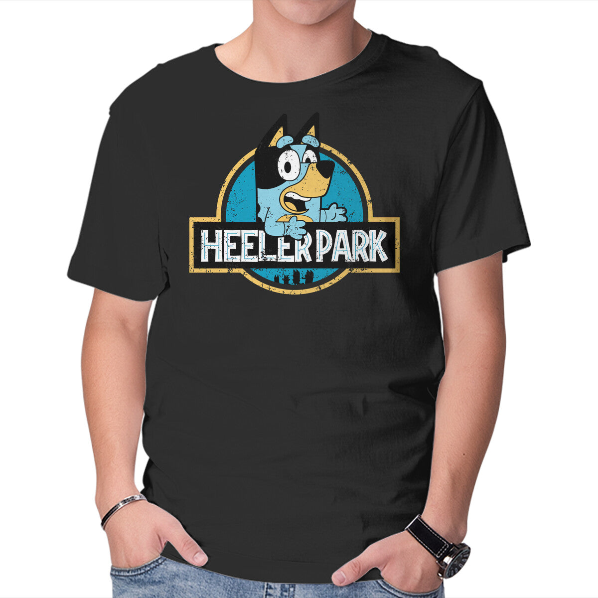 Unisex Crew Neck T-Shirt Heeler Park Graphic Short Sleeve Casual Tee XXXL