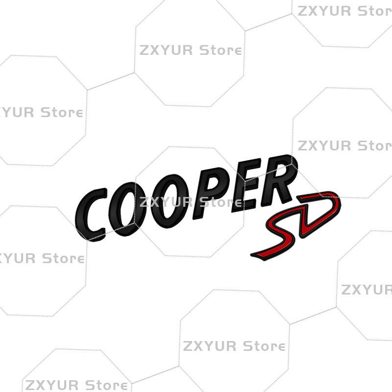 Metal COOPER SD Emblem Car Sticker Letter Badge Body Rear End Trunk Decor For Mini Cooper S R60 R52 R53 R55 R56 F54 F55 F56 F60