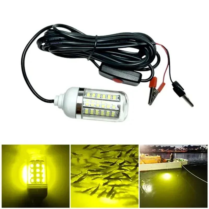 12V LED Fishing Lights 100W Ip68 Lure Fish Finder Lamp 108 Leds 2835SMD Attracts Prawns Squid Krill 4 Colors Underwater Lights
