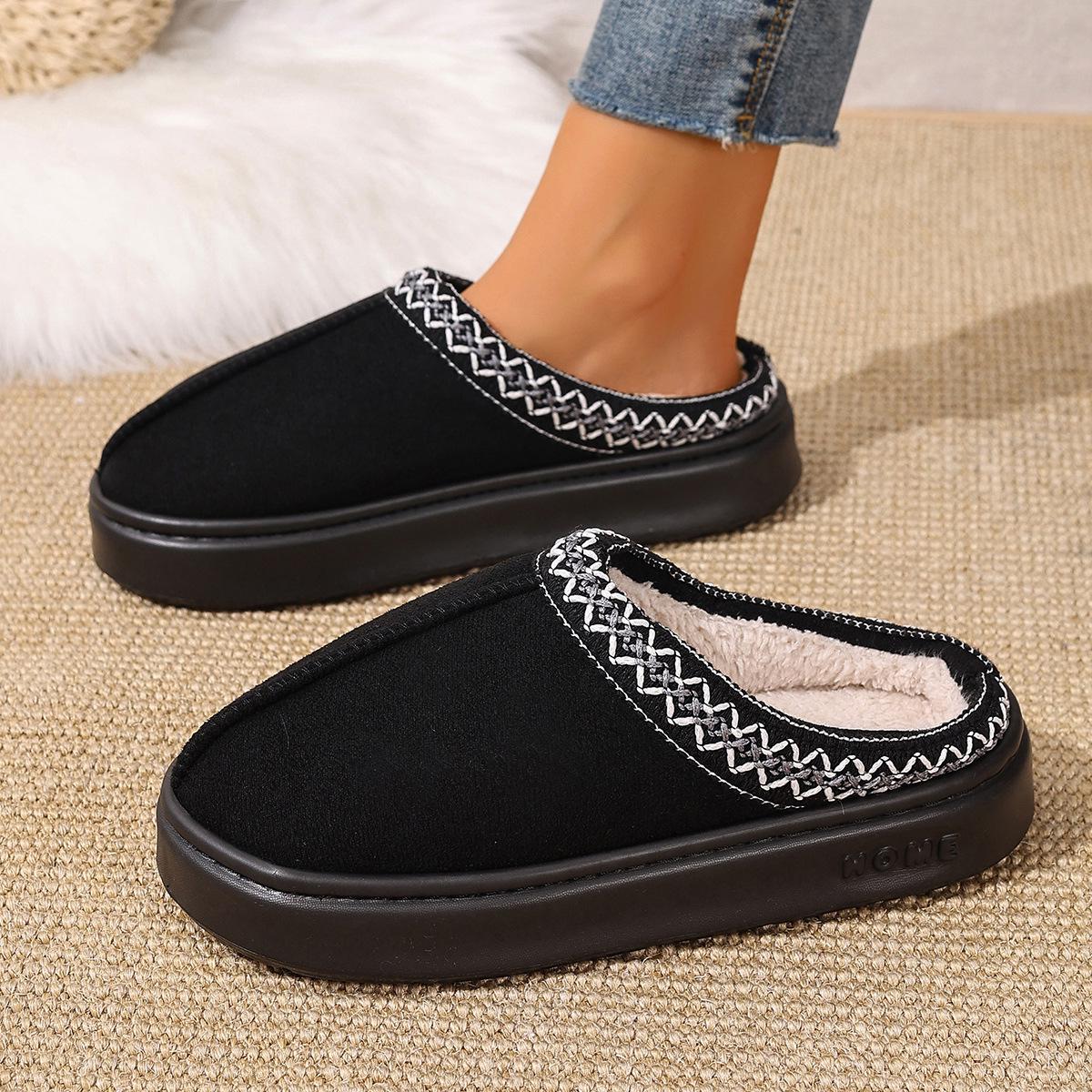 

Women s Warm Plush Cotton Slippers - Non-Slip, Thick Sole, Indoor/Outdoor, Autumn/Winter. 44-45