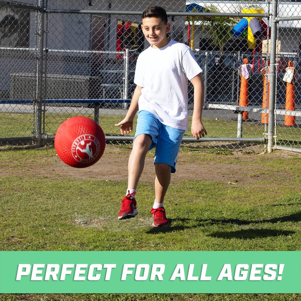 Official GoSports Kickball with Pump (2-Pack) 10-Inch