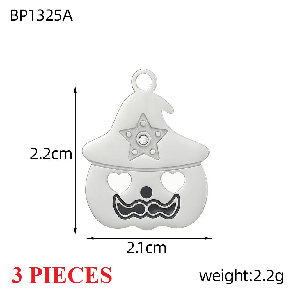 3PCS/LOT CARLIDANA Gold Plated Enamel Charms, Sun Star Boots Halloween Pendants, Stainless Steel DIY Jewelry With Clasp