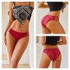 FINETOO Women Sexy Lace Panties Low-Waist Solid Color Floral Underwear  Soft and Breathable Lingerie
