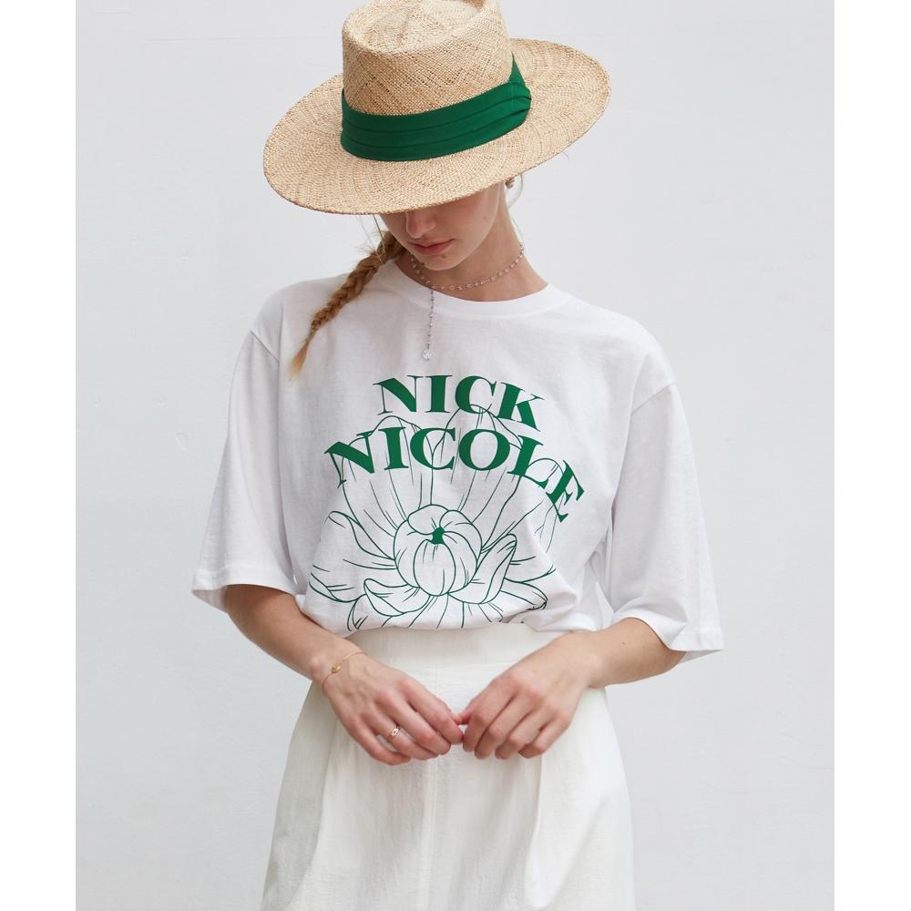 

ФУТБОЛКА NICK&NICOLE NICOLE FLOWER HALF_GREEN