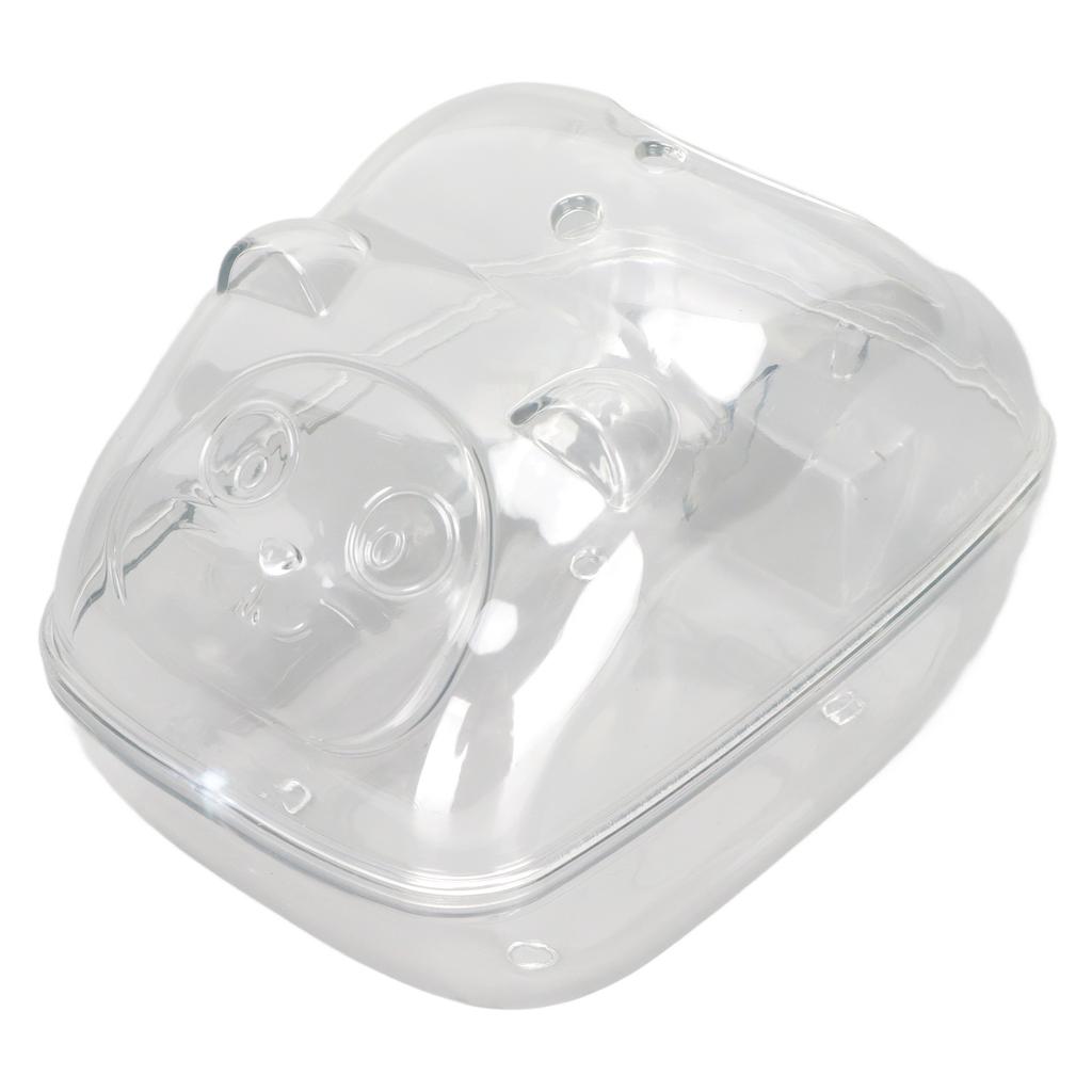 Hamster Badebox Transparent Großer Raum Auslaufsicher Cartoonform Hamster Sand Badezimmer für Kleintier