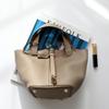 Genuine Leather Women's Bucket Bag Large Capacity Vegetable Basket Bag - NO LOGO