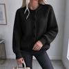 Women's Color Long Sleeve Open Front Knit Cardigan Sweater