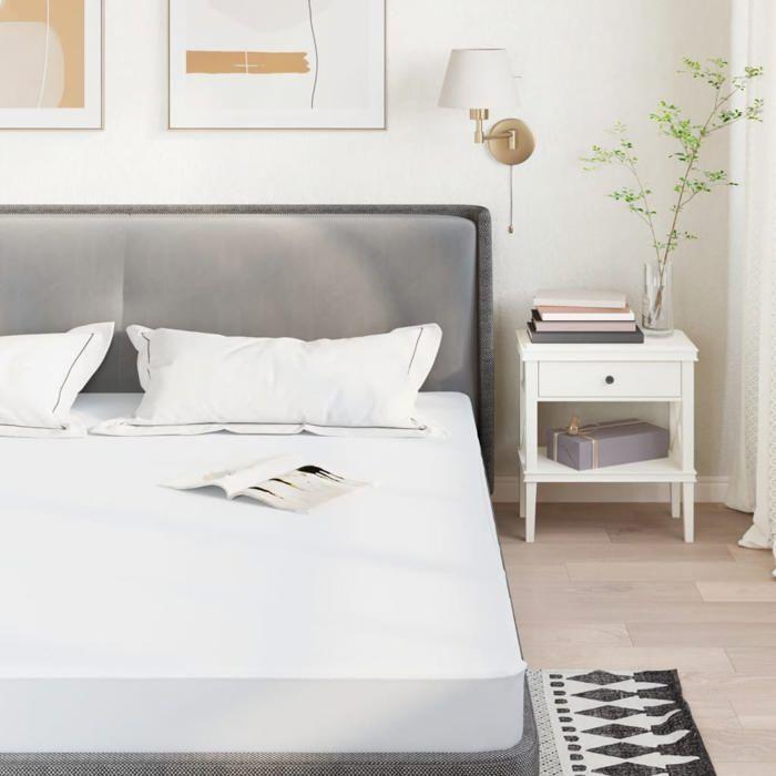 VidaXL Protège-matelas blanc 120x220 cm imperméable, drap de lit, literie, housse de drap-housse, drap-housse, housse de 4100160